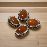 4 Pcs Gemstone CZ Beads Oval 16x12mm