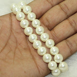 1 String, 10mm  Faux Round pearl Beads