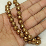 1 String, 10mm  Faux Round pearl Beads