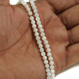 1 String, Off White Round Mother Of Pearl Shell Beads