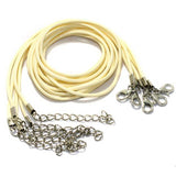 5 Pcs, Leather Necklace Cord Dori With Clasp and Extension Chain