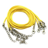 5 Pcs, Leather Necklace Cord Dori With Clasp and Extension Chain