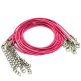 5 Pcs, Leather Necklace Cord Dori With Clasp and Extension Chain