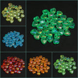 300 Pcs 8mm Acrylic Heart Shape 6 Color Combo Rainbow Finish