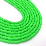 6mm Disc Polymer Clay Fimo Bead 1 String