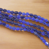 5 Strings Fire Polish Plain Glass Beads