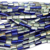 5 Strings Half Metallic Tube Beads  10x6 mm