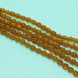 5 Strings 7x6mm Plain Drop Glass Beads