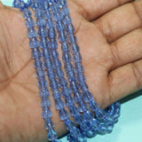 5 Strings 7x6mm Plain Drop Glass Beads