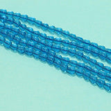 5 Strings 7x6mm Plain Drop Glass Beads