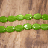 5 Strings Fire Polish Oval Beads Peridot 22x17mm