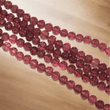 1 String Faceted Crystal Round Beads Purple 8mm