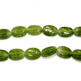 1 string of Glass Oval Beads Double Tone 20x12mm