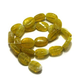 1 string of Glass Oval Beads Double Tone 20x12mm