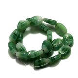 1 string of Glass Oval Beads Double Tone 20x12mm