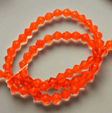 5 strings Glass RONDELLE Beads Orange 5MM