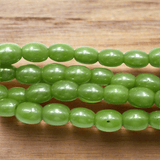 5 strings Glass Beads Oval Peridot SP 4mm