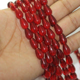 5 strings Glass Drop Beads 12x8mm