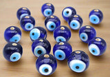 2 Strings, Glass Evil Eye Beads