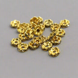 100 Pcs, 6x2mm Golden Rhinestone Disc Spacer Beads