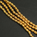 100 Pcs 8x6mm Brass Oval Golden Beads