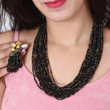 Glass Seed Beads Beaded Multilayer Necklace Set