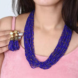 Glass Seed Beads Beaded Multilayer Necklace Set