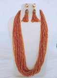 Glass Seed Beads Beaded Multilayer Necklace Set