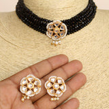 Glass Crystal Beaded Kundan Choker Set