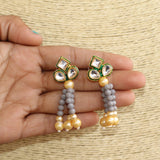 Glass Crystal Beaded Kundan Choker Set