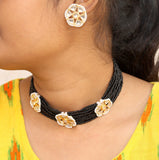 Seed Beads Beaded Kundan Choker Set