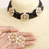 Seed Beads Beaded Kundan Choker Set