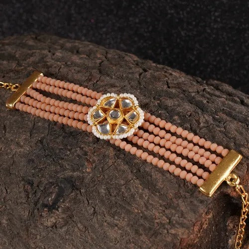 Buy Sahib Healing Crystals Peach Moonstone Bracelet 8 mm Beads Diameter  25 in for Reiki Vastu Feng Shui Gift Fashion Jewellery at Amazonin