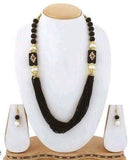 Glass Kundan Beaded Long Necklace For Girls