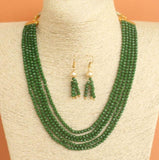 Crystal Beaded Multilayer Necklace Set