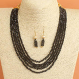 Crystal Beaded Multilayer Necklace Set