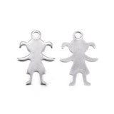 16x11 Stainless Steel Girl Silhouette Charms