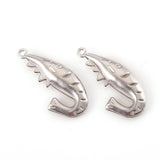 27.5x13mm Stainless Steel Pendants, Shrimp