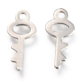 14x6.5mm Stainless Steel Key Charms