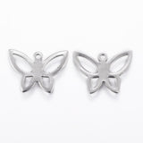 13.5x18mm Butterfly Stainless Steel Charms