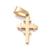 20x13mm Laser Cut Stainless Steel Cross Pendants