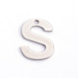 11.5x8.5mm Stainless Steel Letter S Charms