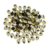 50gm, 8x6mm, Brass Kundan Stones Drop