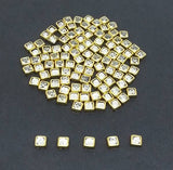 50gm, 4x4mm, Brass Kundan Stones Square