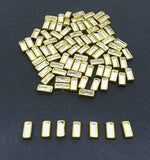 50gm, 8x4mm, Brass Kundan Stones Rectangle