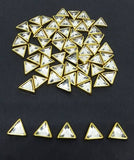 50gm, 6x6mm, Brass Kundan Stones Triangle