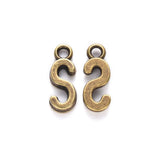 16x6mm Alloy Letter S Charms