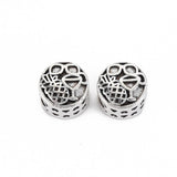 11mm Alloy Flat Round European Beads Settings for Enamel