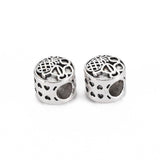 11mm Alloy Flat Round European Beads Settings for Enamel