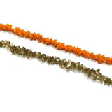 2 Strings Glass Uncut Beads Combo Orange 5-8mm